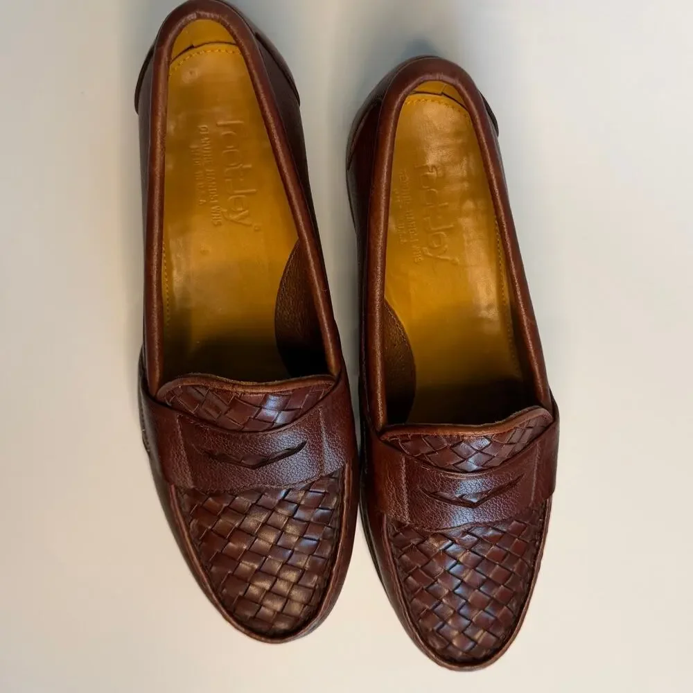 VERY GOOD Rancourt & Co. x FootJoy Brown Leather Penny Loafer Made in USA 9.5 C